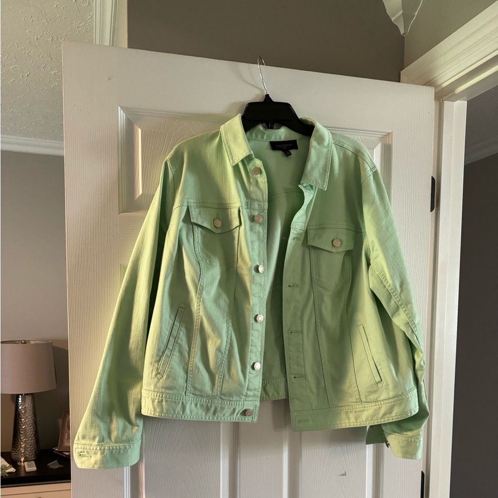 Talbots Green Denim Jacket Size 1X